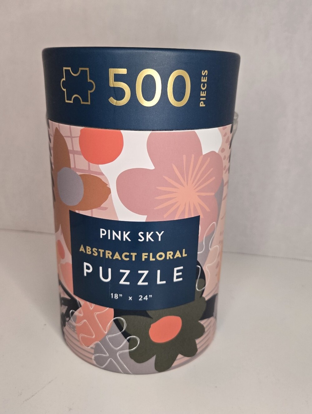 Pink Sky 500-Piece Puzzle ABSTRACT FLORAL 18" x 24" Poster Guide Included.
